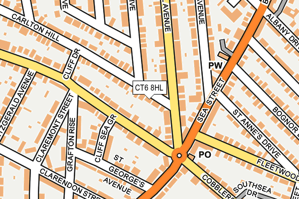 CT6 8HL map - OS OpenMap – Local (Ordnance Survey)