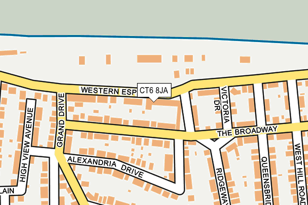 CT6 8JA map - OS OpenMap – Local (Ordnance Survey)