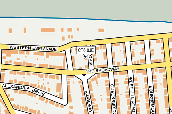 CT6 8JE map - OS OpenMap – Local (Ordnance Survey)