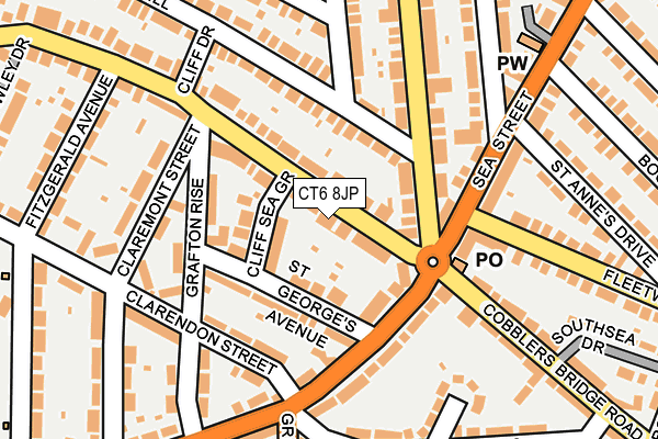 CT6 8JP map - OS OpenMap – Local (Ordnance Survey)