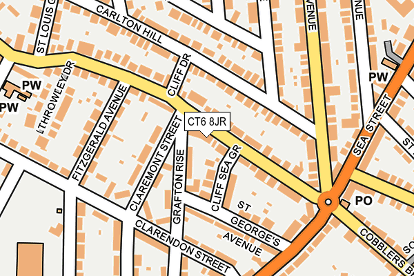 CT6 8JR map - OS OpenMap – Local (Ordnance Survey)