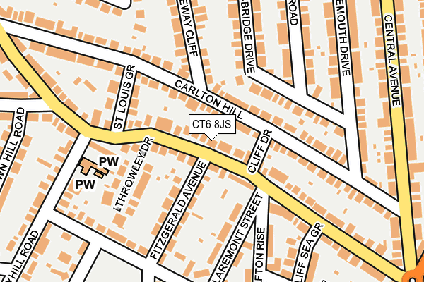 CT6 8JS map - OS OpenMap – Local (Ordnance Survey)