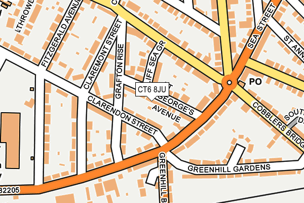 CT6 8JU map - OS OpenMap – Local (Ordnance Survey)