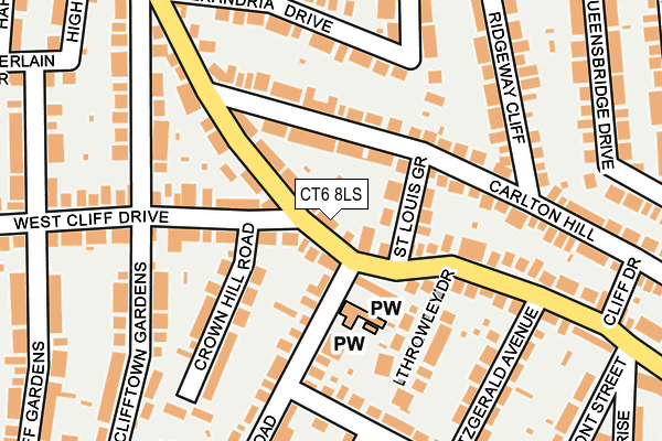 CT6 8LS map - OS OpenMap – Local (Ordnance Survey)