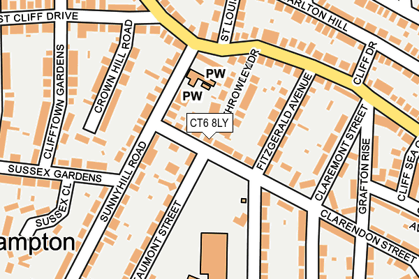 CT6 8LY map - OS OpenMap – Local (Ordnance Survey)