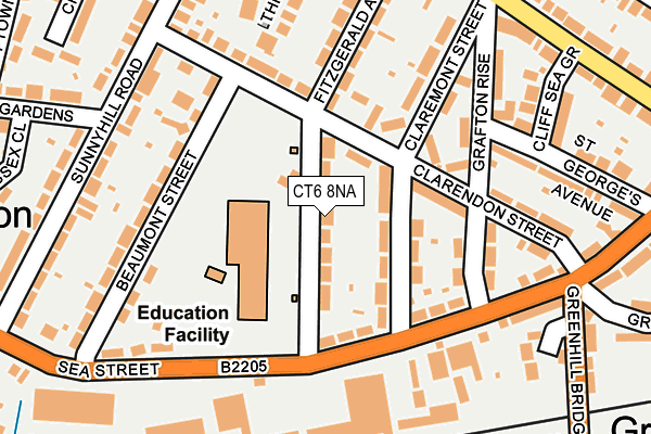 CT6 8NA map - OS OpenMap – Local (Ordnance Survey)