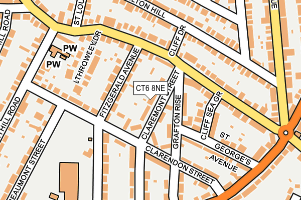 CT6 8NE map - OS OpenMap – Local (Ordnance Survey)