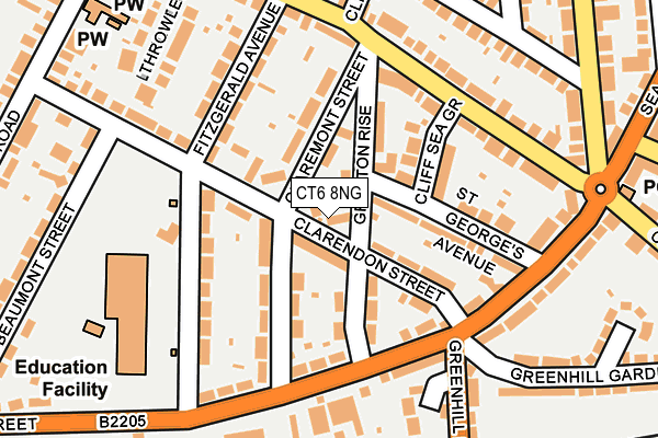 CT6 8NG map - OS OpenMap – Local (Ordnance Survey)