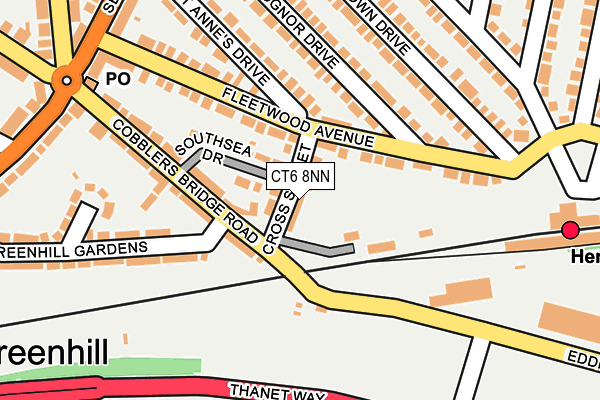 CT6 8NN map - OS OpenMap – Local (Ordnance Survey)