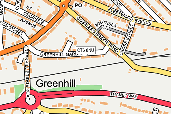 CT6 8NU map - OS OpenMap – Local (Ordnance Survey)