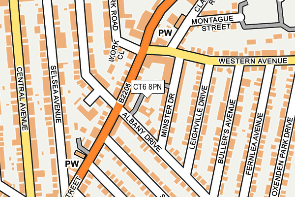 CT6 8PN map - OS OpenMap – Local (Ordnance Survey)