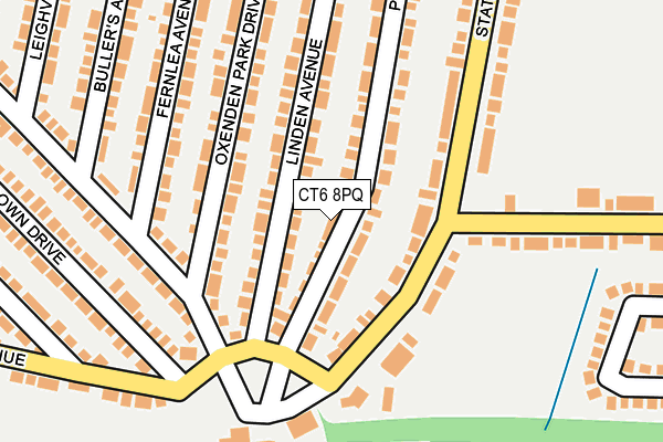 CT6 8PQ map - OS OpenMap – Local (Ordnance Survey)