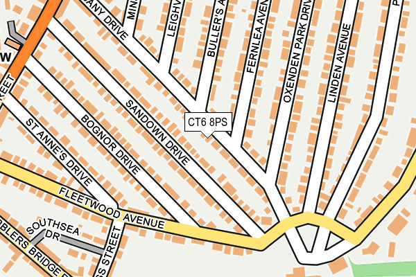 CT6 8PS map - OS OpenMap – Local (Ordnance Survey)