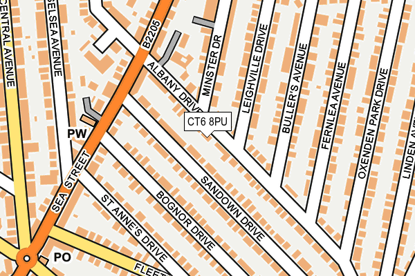 CT6 8PU map - OS OpenMap – Local (Ordnance Survey)