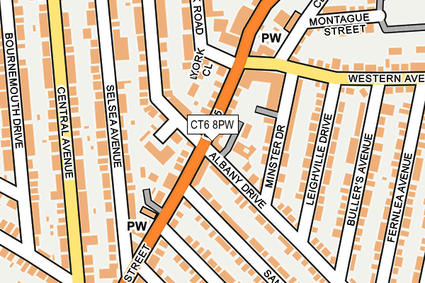 CT6 8PW map - OS OpenMap – Local (Ordnance Survey)