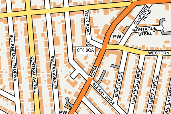 CT6 8QA map - OS OpenMap – Local (Ordnance Survey)