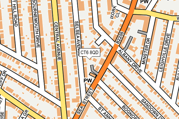 CT6 8QD map - OS OpenMap – Local (Ordnance Survey)