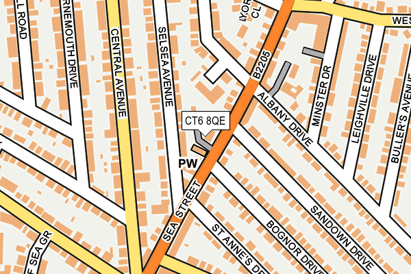 CT6 8QE map - OS OpenMap – Local (Ordnance Survey)
