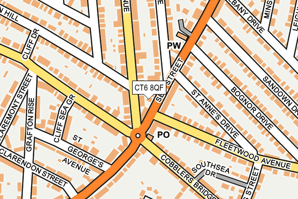 CT6 8QF map - OS OpenMap – Local (Ordnance Survey)