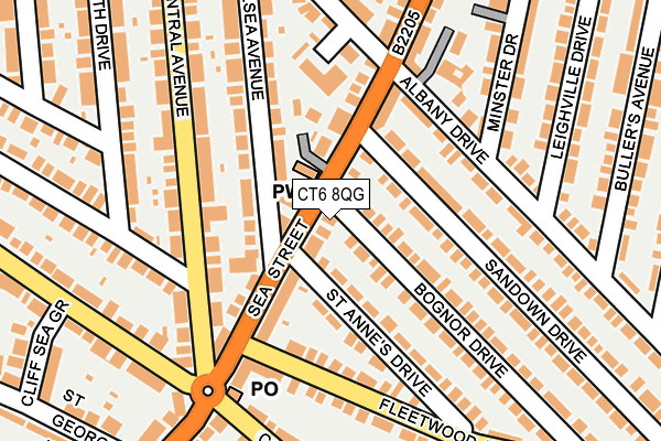 CT6 8QG map - OS OpenMap – Local (Ordnance Survey)
