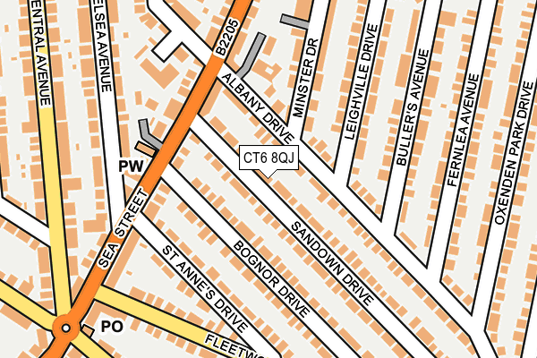 CT6 8QJ map - OS OpenMap – Local (Ordnance Survey)