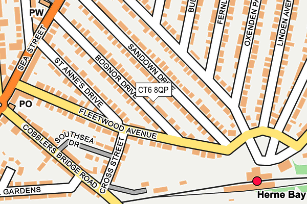 CT6 8QP map - OS OpenMap – Local (Ordnance Survey)