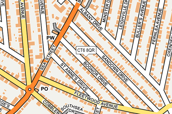 CT6 8QR map - OS OpenMap – Local (Ordnance Survey)