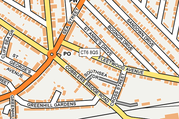 CT6 8QS map - OS OpenMap – Local (Ordnance Survey)