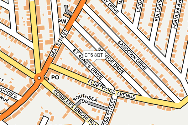 CT6 8QT map - OS OpenMap – Local (Ordnance Survey)