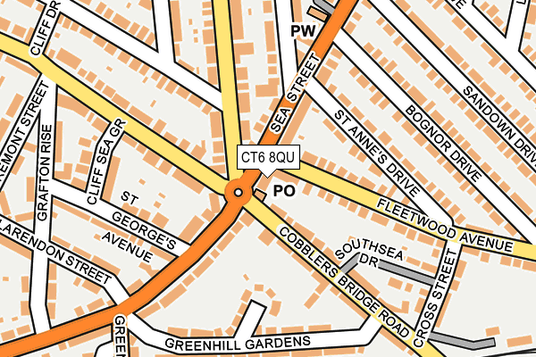CT6 8QU map - OS OpenMap – Local (Ordnance Survey)