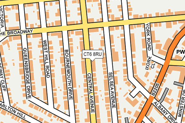 CT6 8RU map - OS OpenMap – Local (Ordnance Survey)
