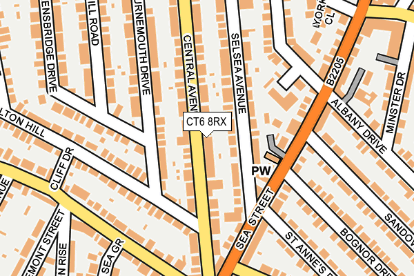 CT6 8RX map - OS OpenMap – Local (Ordnance Survey)