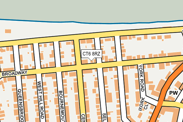 CT6 8RZ map - OS OpenMap – Local (Ordnance Survey)