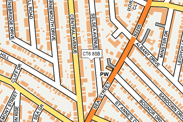CT6 8SB map - OS OpenMap – Local (Ordnance Survey)