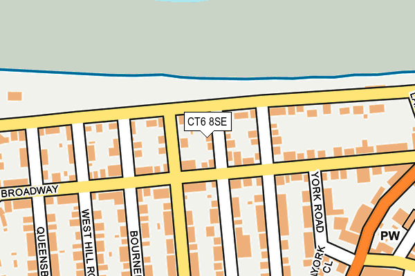 CT6 8SE map - OS OpenMap – Local (Ordnance Survey)