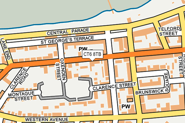 CT6 8TB map - OS OpenMap – Local (Ordnance Survey)