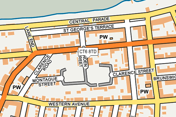 CT6 8TD map - OS OpenMap – Local (Ordnance Survey)