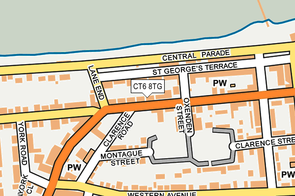 CT6 8TG map - OS OpenMap – Local (Ordnance Survey)