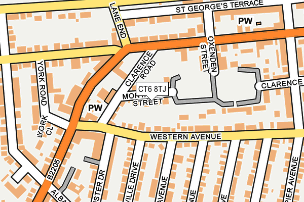 CT6 8TJ map - OS OpenMap – Local (Ordnance Survey)