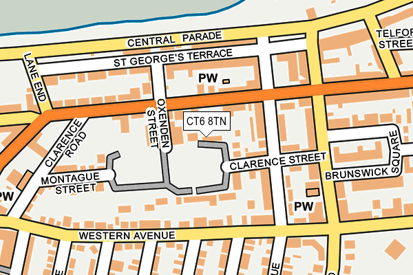 CT6 8TN map - OS OpenMap – Local (Ordnance Survey)