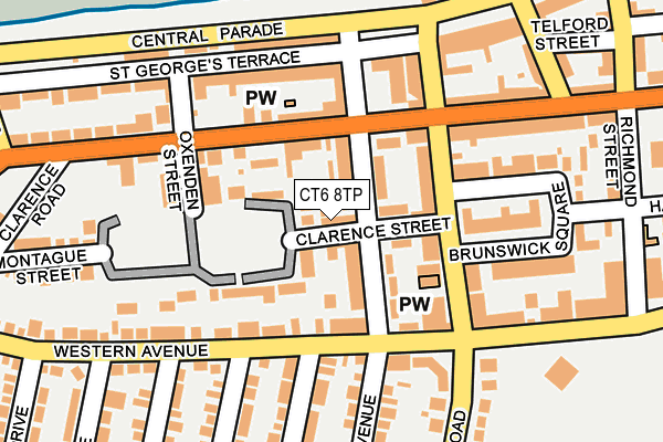 CT6 8TP map - OS OpenMap – Local (Ordnance Survey)