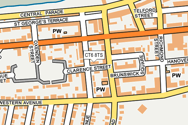 CT6 8TS map - OS OpenMap – Local (Ordnance Survey)