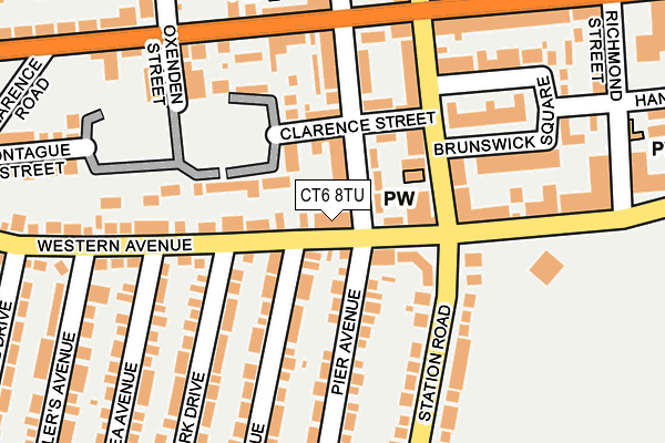 CT6 8TU map - OS OpenMap – Local (Ordnance Survey)