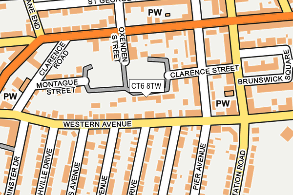 CT6 8TW map - OS OpenMap – Local (Ordnance Survey)