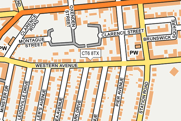CT6 8TX map - OS OpenMap – Local (Ordnance Survey)