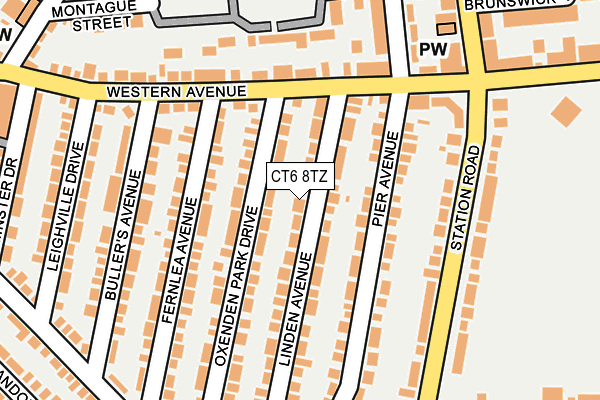CT6 8TZ map - OS OpenMap – Local (Ordnance Survey)