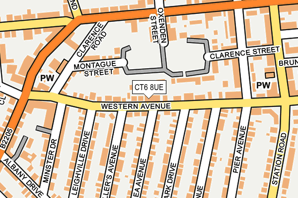 CT6 8UE map - OS OpenMap – Local (Ordnance Survey)