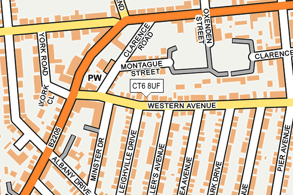 CT6 8UF map - OS OpenMap – Local (Ordnance Survey)