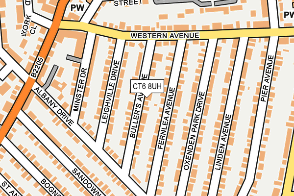 CT6 8UH map - OS OpenMap – Local (Ordnance Survey)