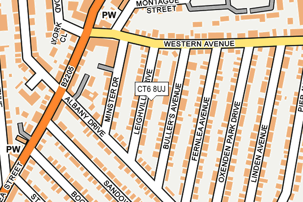 CT6 8UJ map - OS OpenMap – Local (Ordnance Survey)